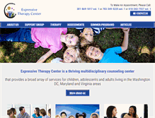 Tablet Screenshot of expressivetherapycenter.com